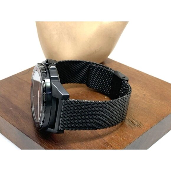 Hugo Boss Men's Watch 1530289 Quartz Black Dial Mesh Stainless Steel 44mm - Picture 8 of 13